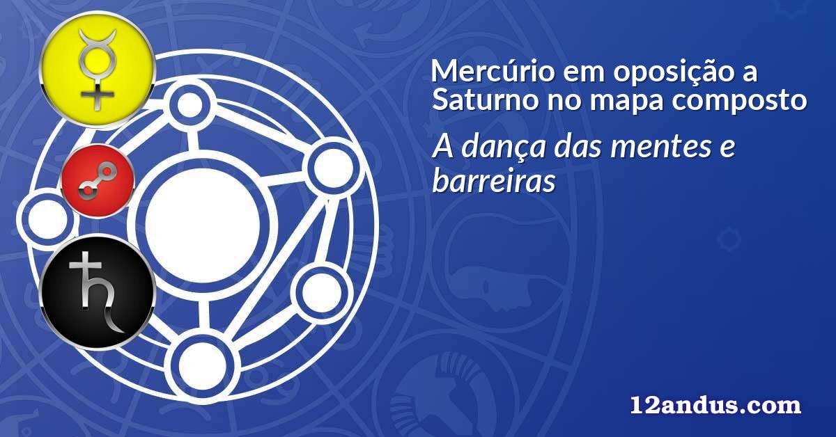Mercúrio em oposição a Saturno no mapa composto