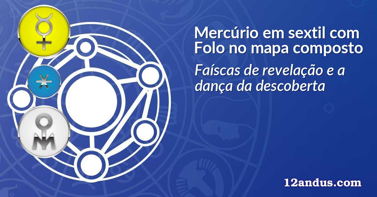 Mercúrio em sextil com Folo no mapa composto