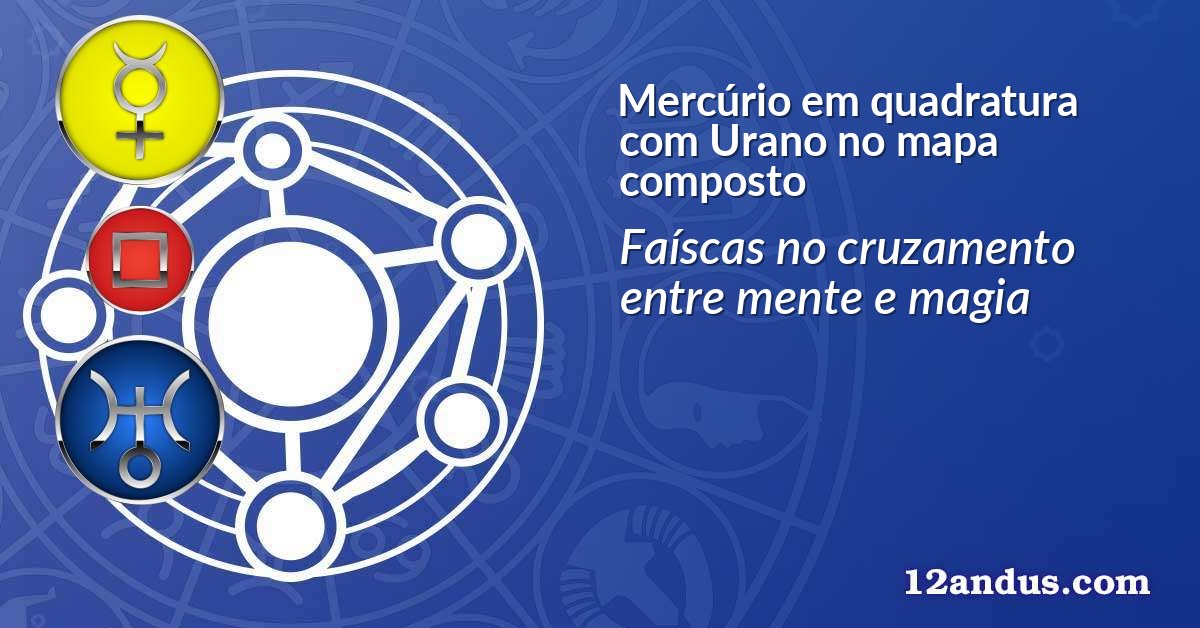 Mercúrio em quadratura com Urano no mapa composto