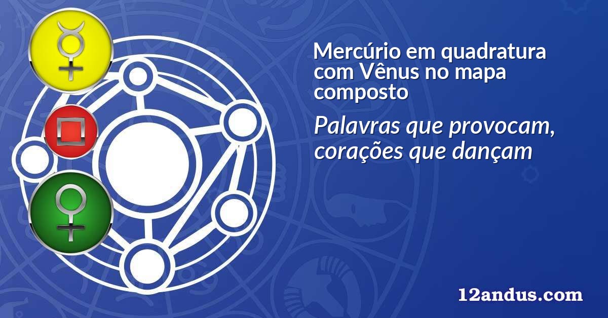 Mercúrio em quadratura com Vênus no mapa composto