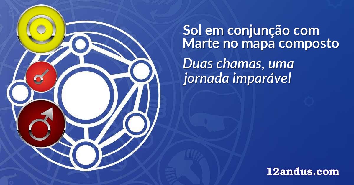Sol em conjunção com Marte no mapa composto