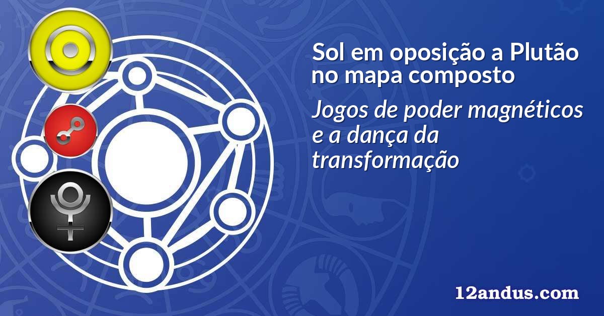 Sol em oposição a Plutão no mapa composto