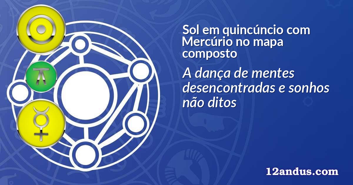 Sol em quincúncio com Mercúrio no mapa composto
