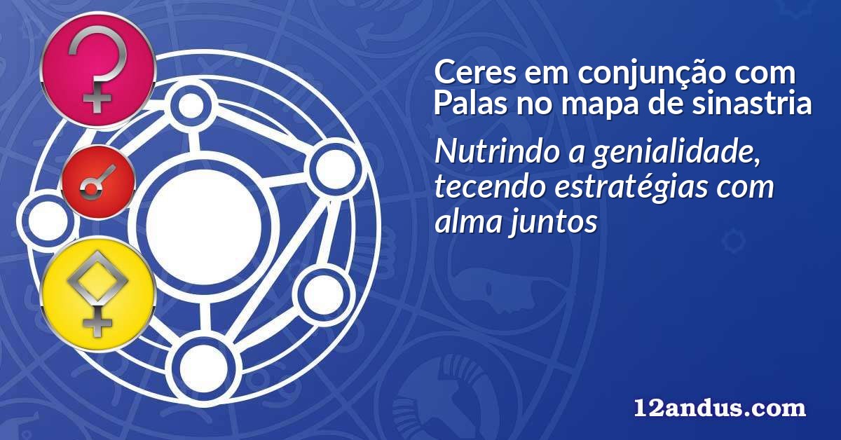 Ceres em conjunção com Palas no mapa de sinastria