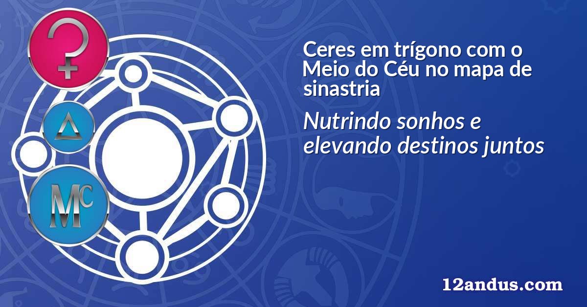 Ceres em trígono com o Meio do Céu no mapa de sinastria