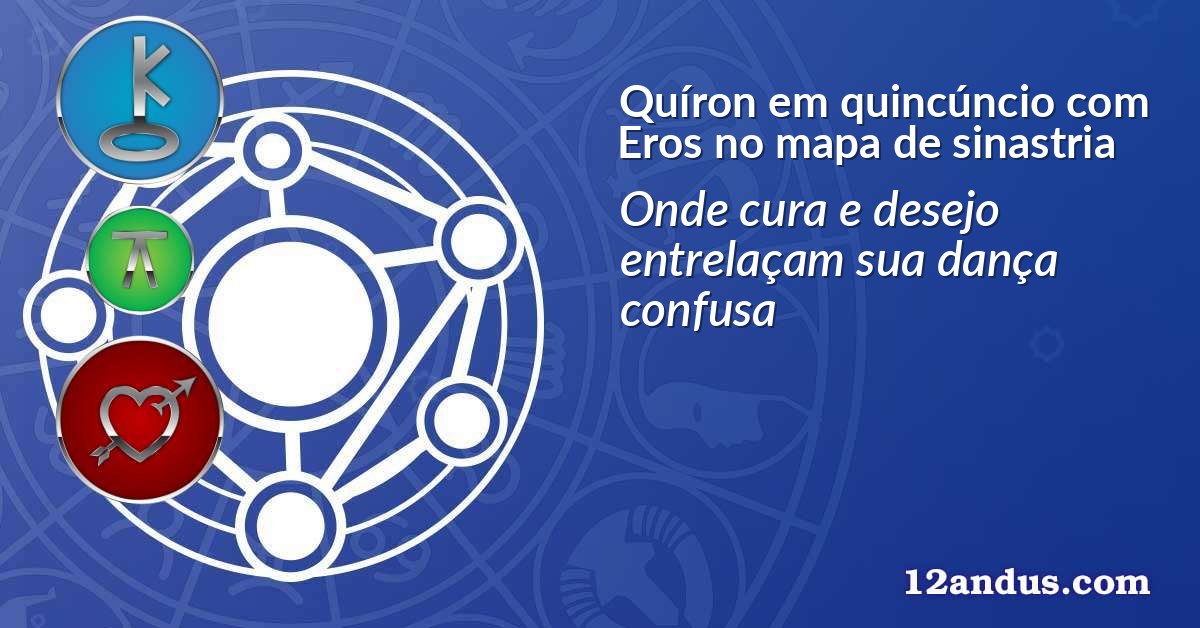 Quíron em quincúncio com Eros no mapa de sinastria