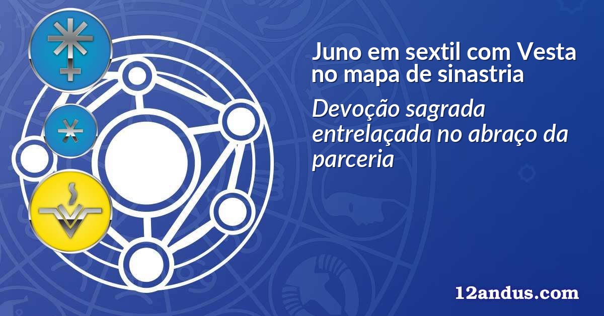 Juno em sextil com Vesta no mapa de sinastria
