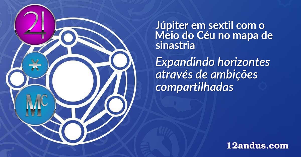 Júpiter em sextil com o Meio do Céu no mapa de sinastria