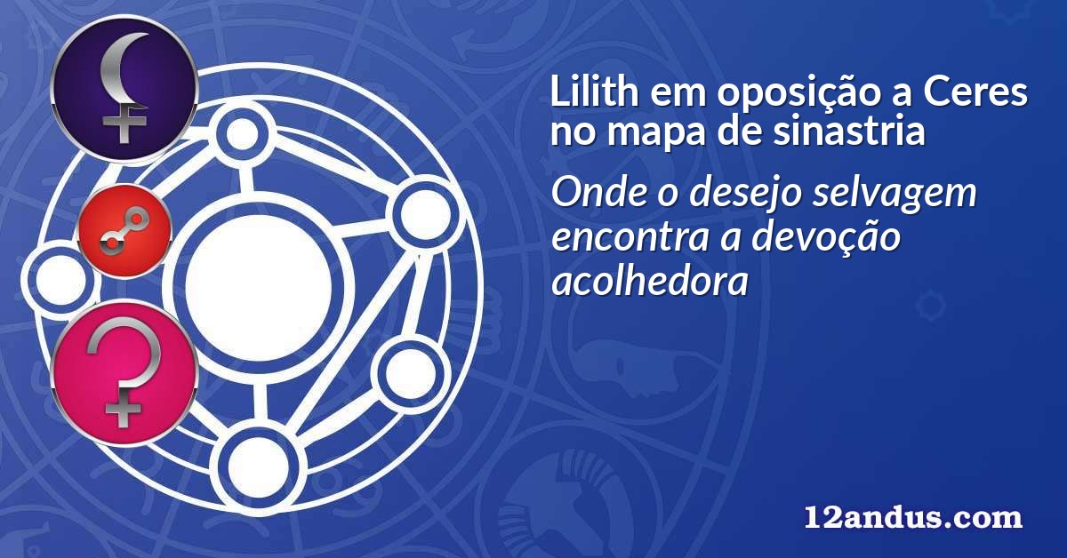 Lilith em oposição a Ceres no mapa de sinastria