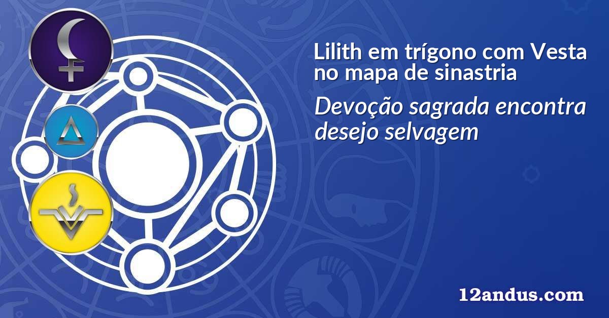 Lilith em trígono com Vesta no mapa de sinastria