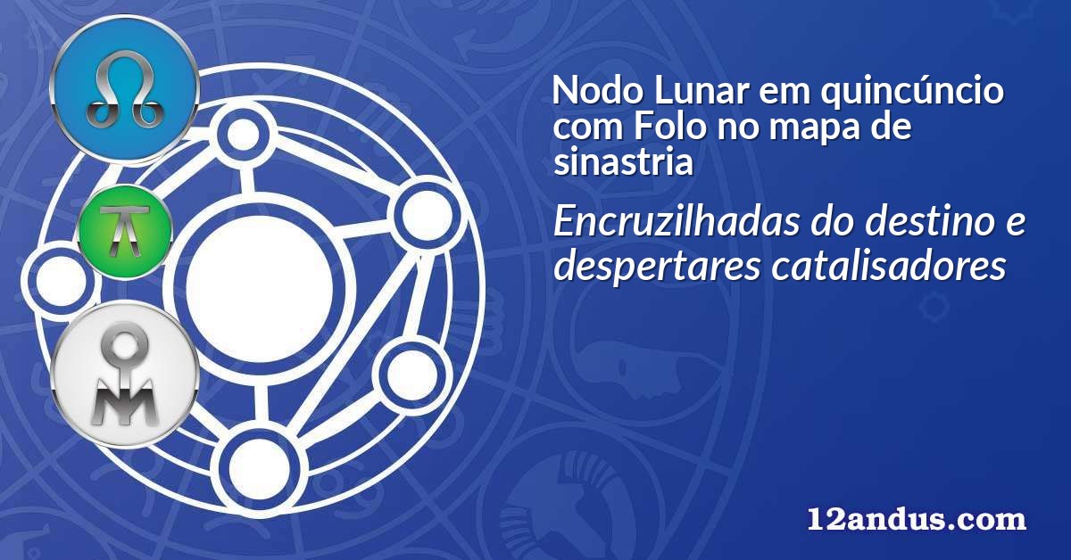 Nodo Lunar em quincúncio com Folo no mapa de sinastria