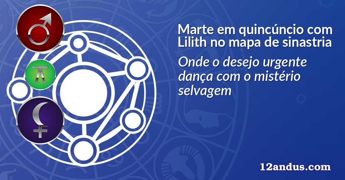 Marte em quincúncio com Lilith no mapa de sinastria