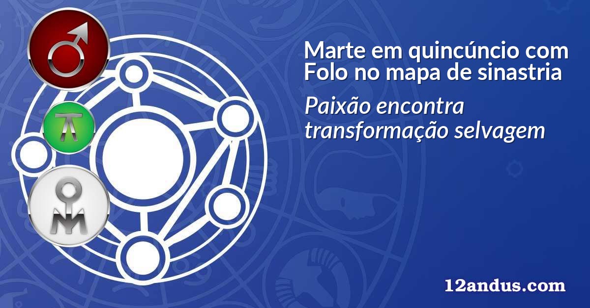 Marte em quincúncio com Folo no mapa de sinastria