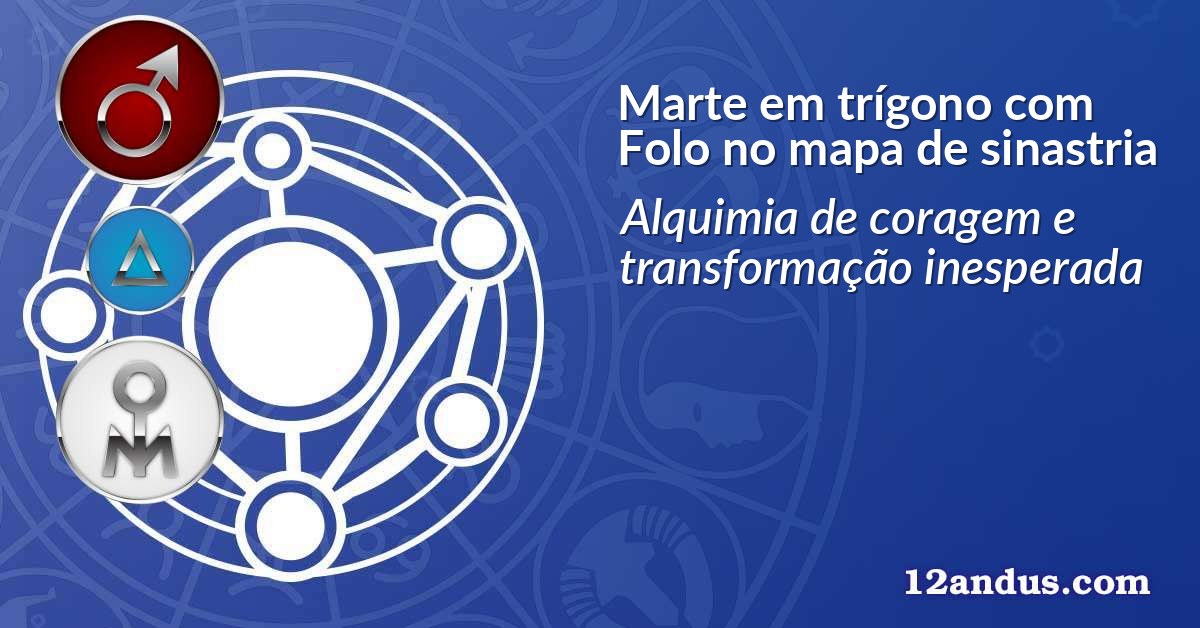 Marte em trígono com Folo no mapa de sinastria