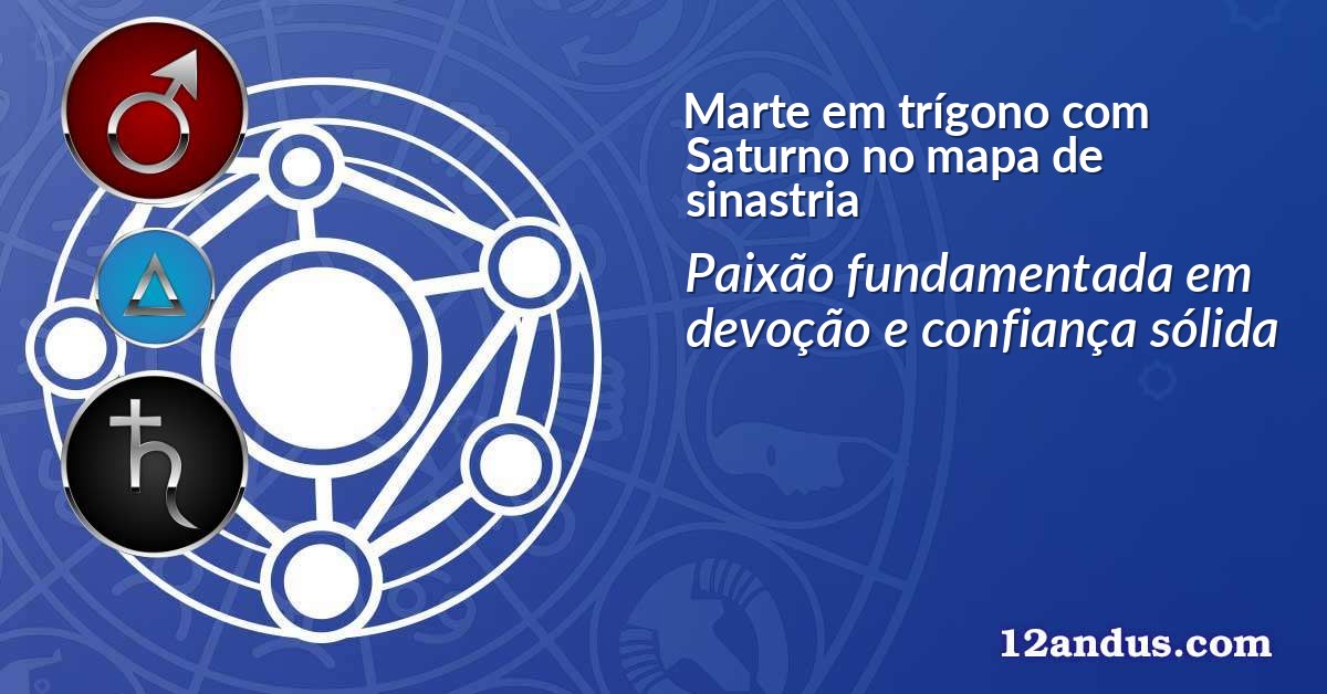 Marte em trígono com Saturno no mapa de sinastria