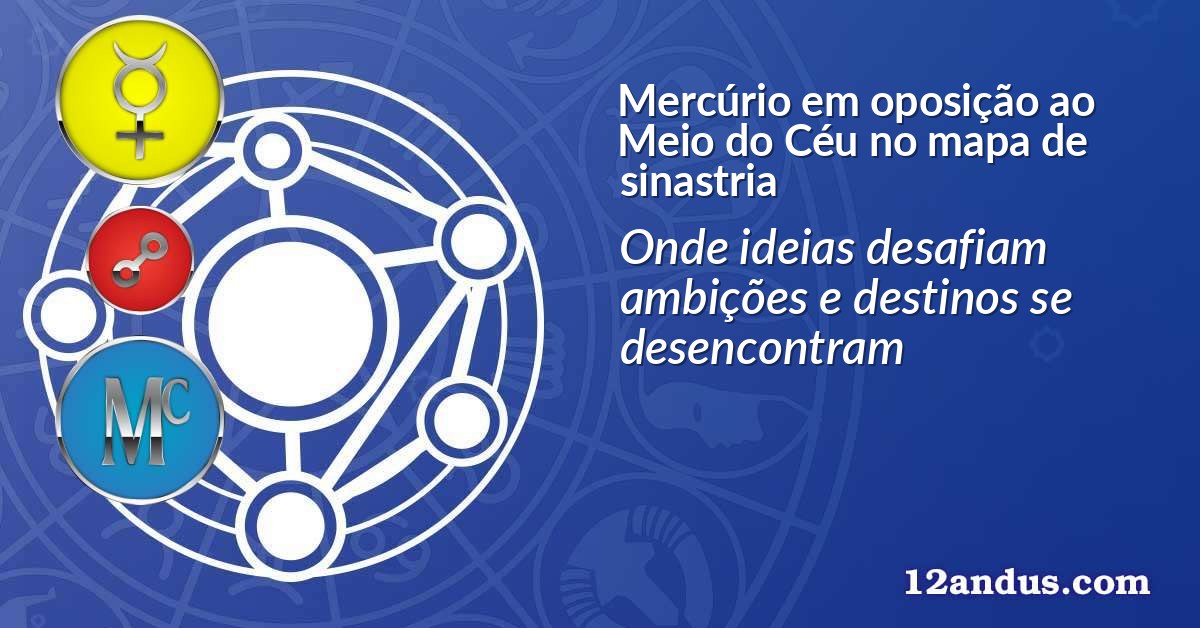 Mercúrio em oposição ao Meio do Céu no mapa de sinastria