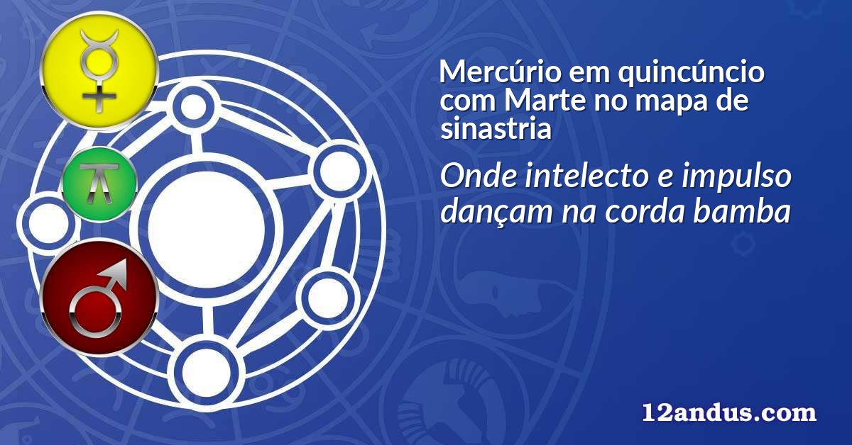 Mercúrio em quincúncio com Marte no mapa de sinastria