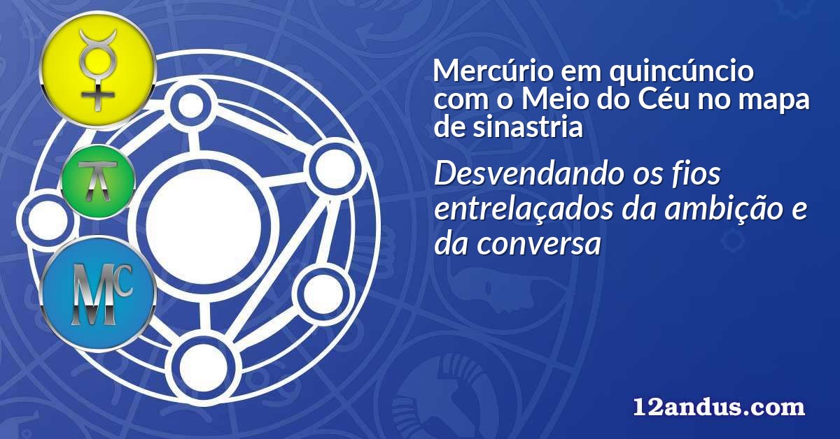 Mercúrio em quincúncio com o Meio do Céu no mapa de sinastria