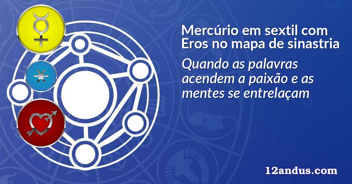 Mercúrio em sextil com Eros no mapa de sinastria