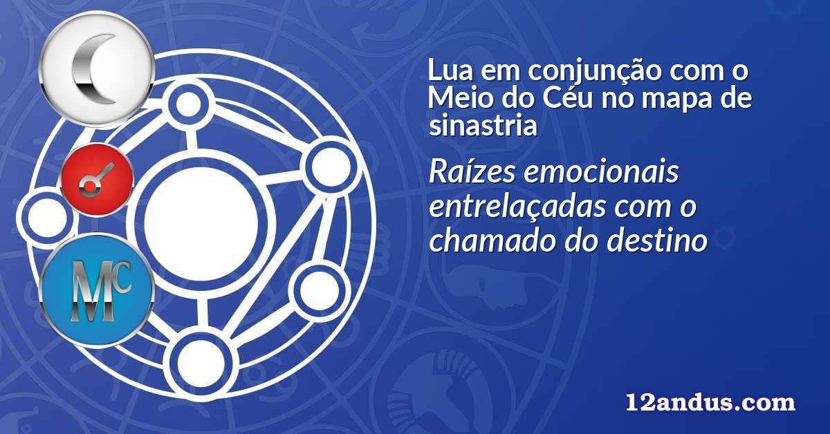 Lua em conjunção com o Meio do Céu no mapa de sinastria