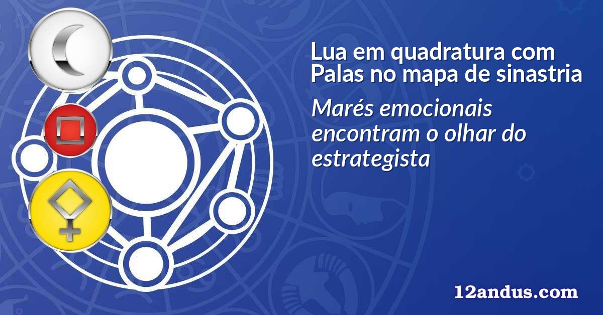 Lua em quadratura com Palas no mapa de sinastria