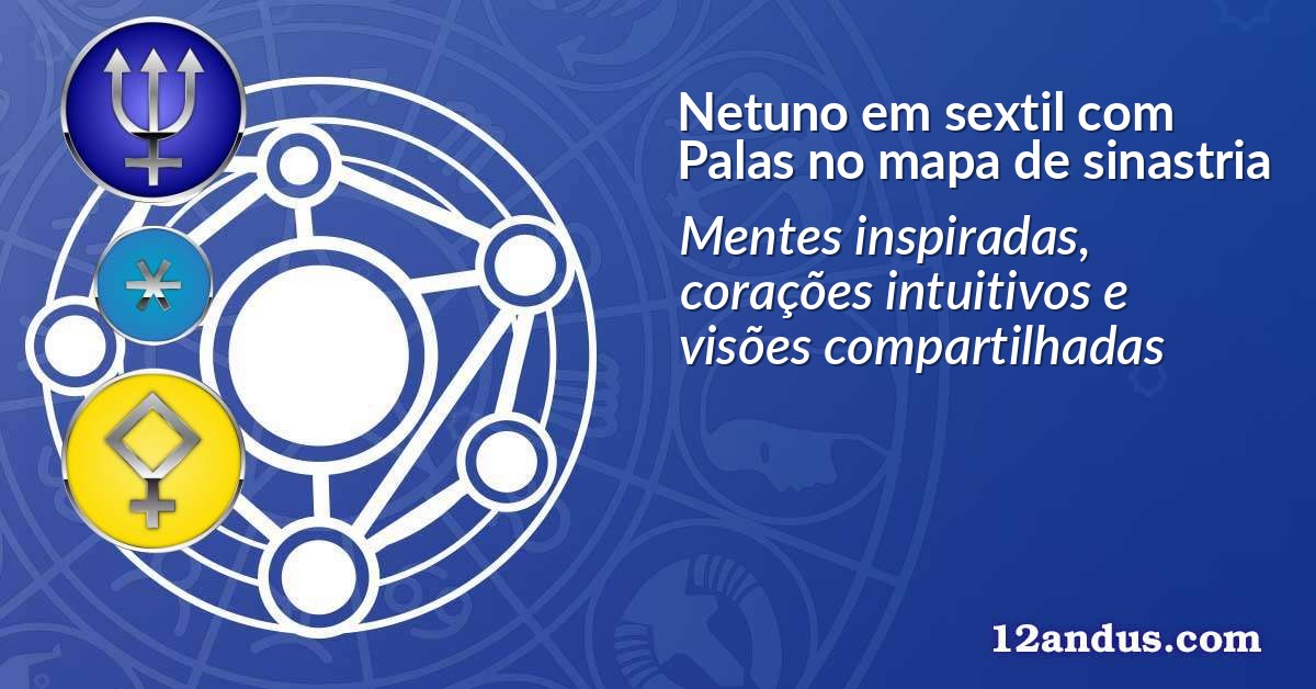 Netuno em sextil com Palas no mapa de sinastria