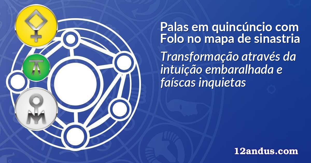 Palas em quincúncio com Folo no mapa de sinastria