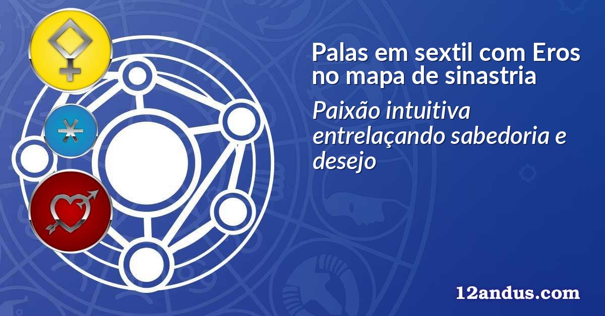 Palas em sextil com Eros no mapa de sinastria
