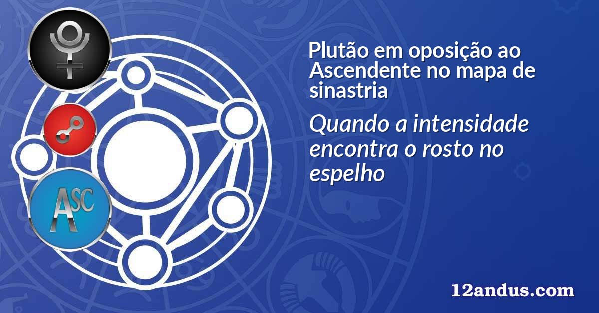 Plutão em oposição ao Ascendente no mapa de sinastria