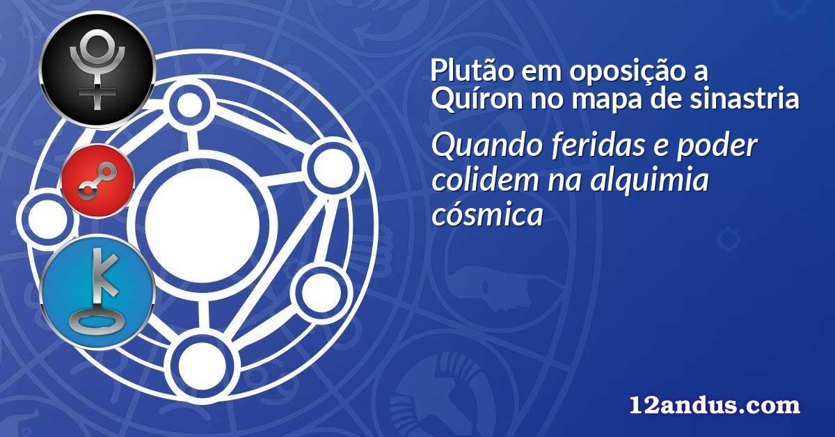 Plutão em oposição a Quíron no mapa de sinastria