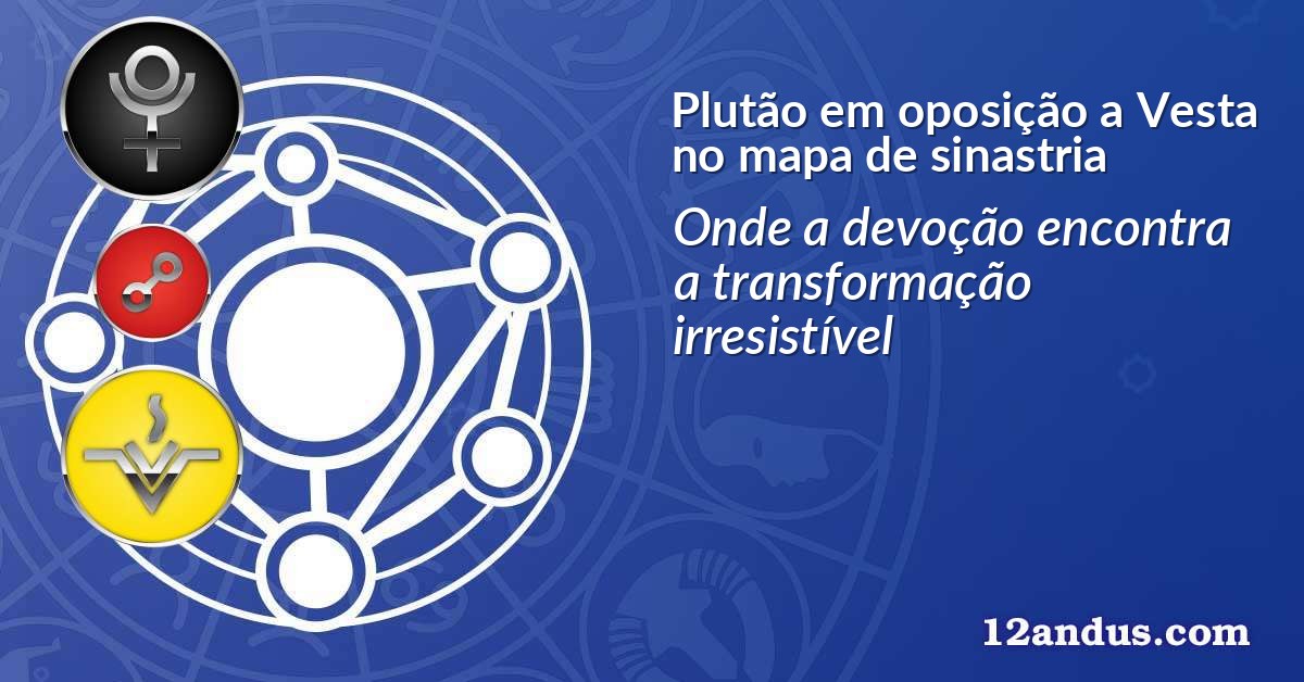 Plutão em oposição a Vesta no mapa de sinastria