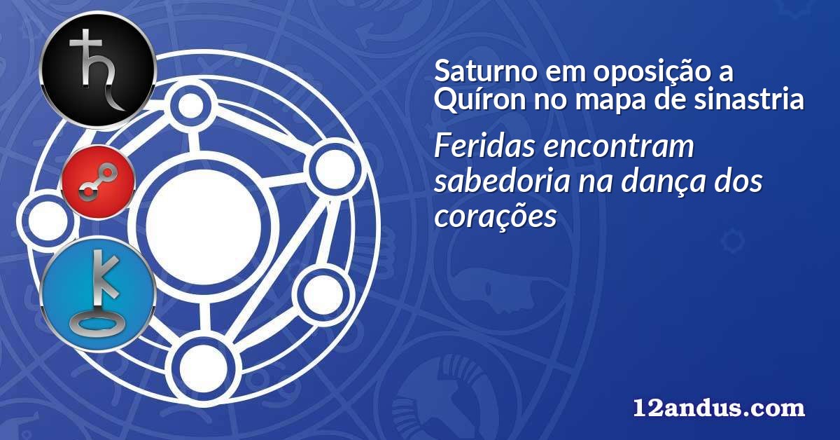 Saturno em oposição a Quíron no mapa de sinastria