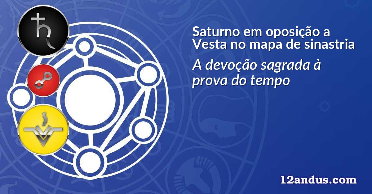 Saturno em oposição a Vesta no mapa de sinastria