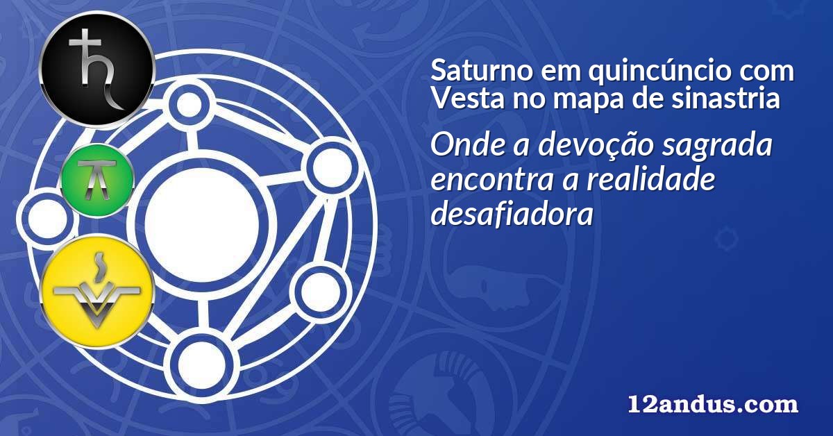 Saturno em quincúncio com Vesta no mapa de sinastria