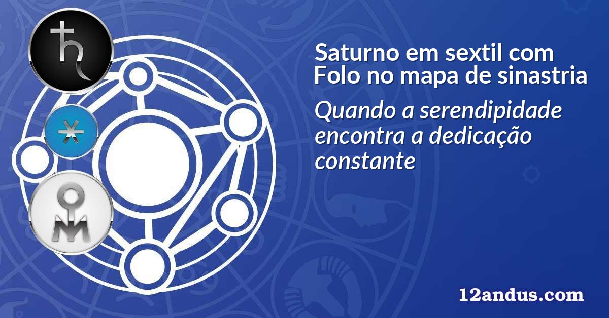 Saturno em sextil com Folo no mapa de sinastria