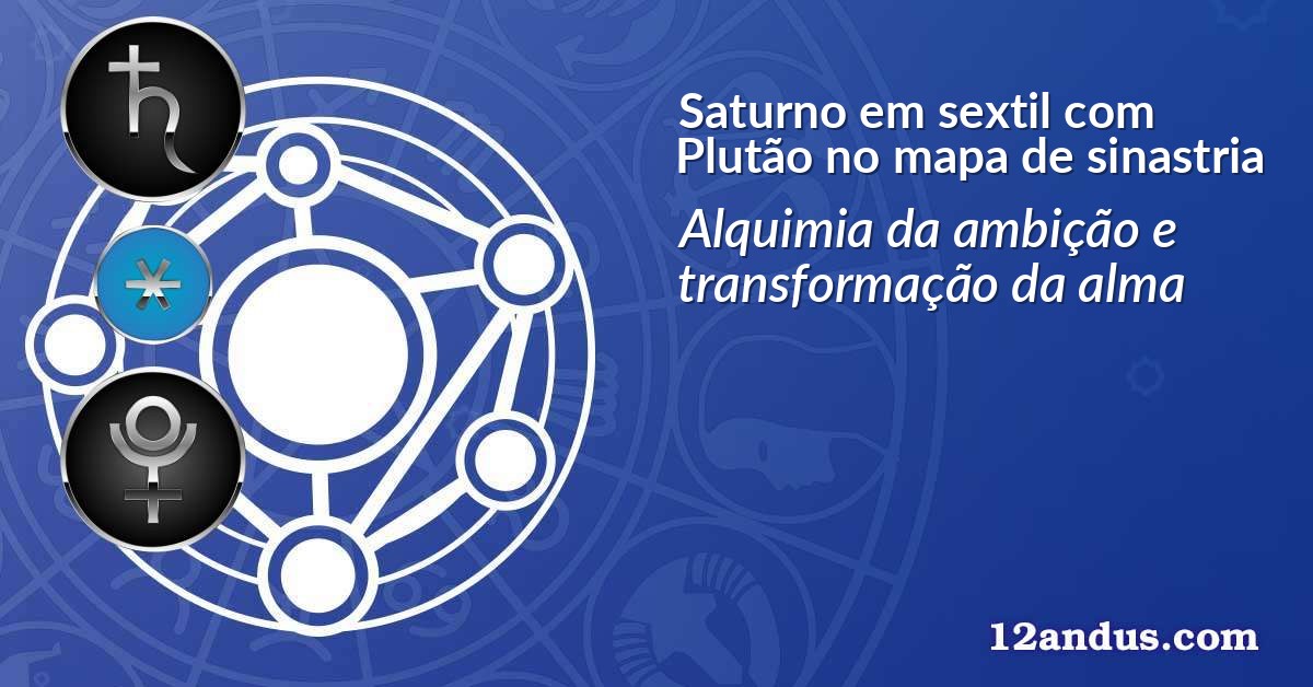 Saturno em sextil com Plutão no mapa de sinastria