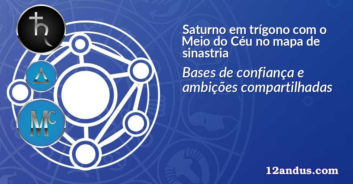 Saturno em trígono com o Meio do Céu no mapa de sinastria