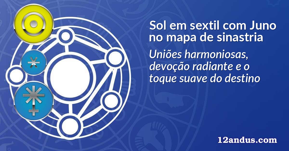 Sol em sextil com Juno no mapa de sinastria