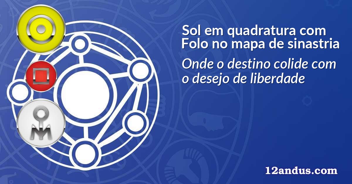 Sol em quadratura com Folo no mapa de sinastria