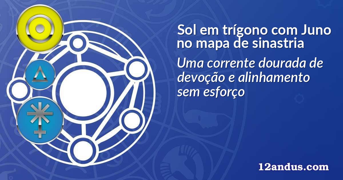 Sol em trígono com Juno no mapa de sinastria