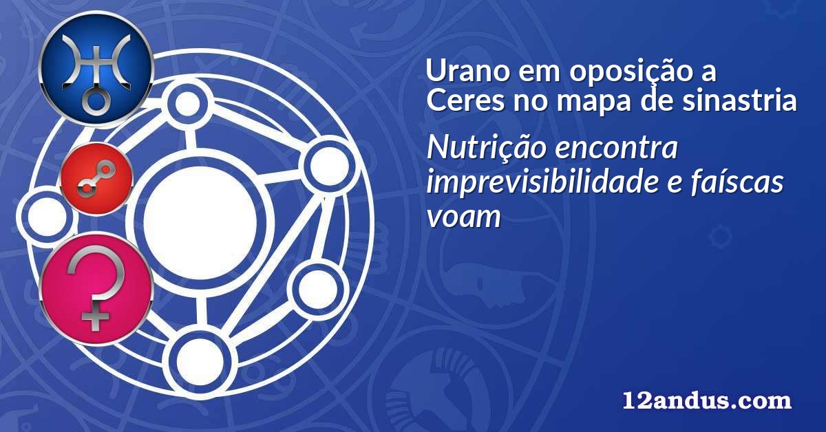 Urano em oposição a Ceres no mapa de sinastria