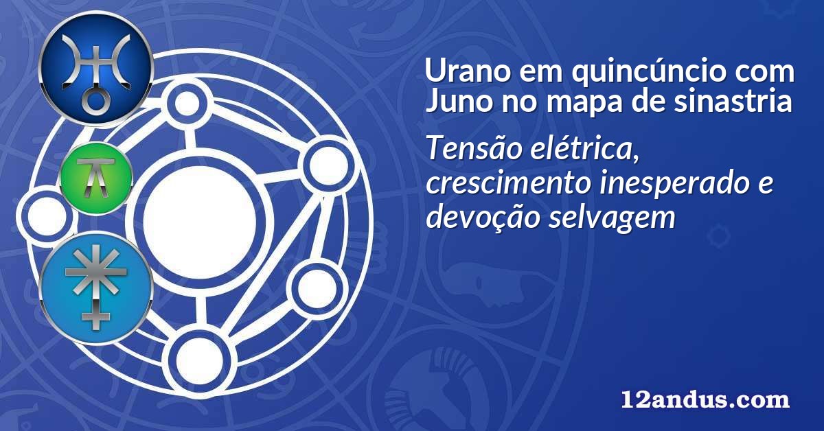 Urano em quincúncio com Juno no mapa de sinastria