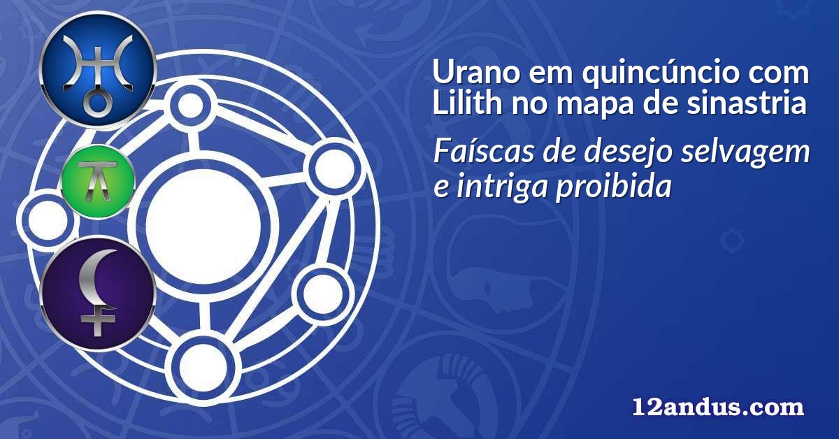Urano em quincúncio com Lilith no mapa de sinastria