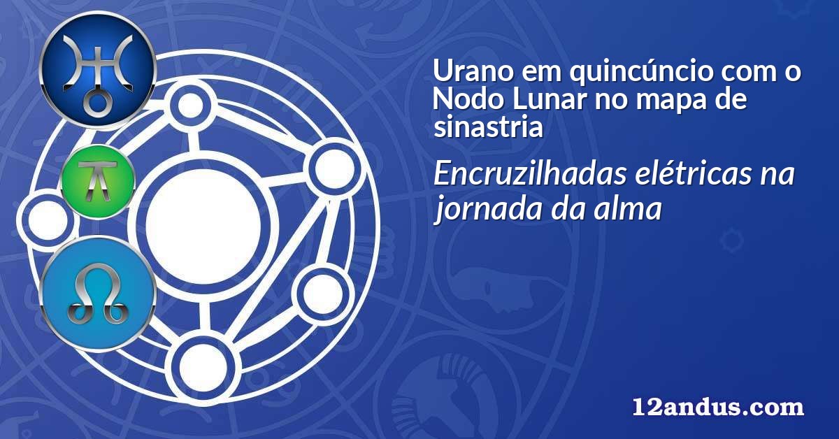 Urano em quincúncio com o Nodo Lunar no mapa de sinastria
