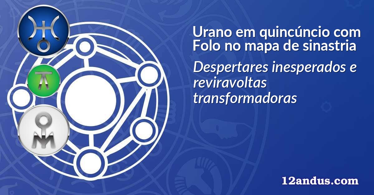 Urano em quincúncio com Folo no mapa de sinastria