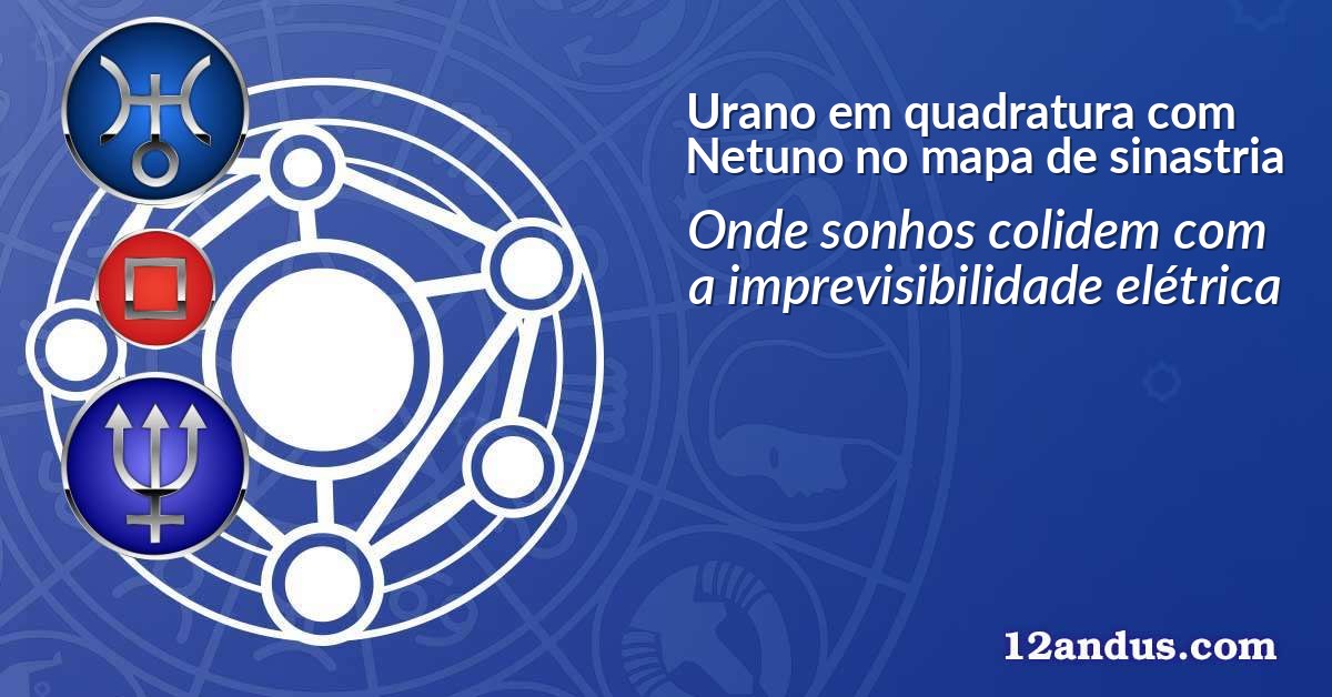 Urano em quadratura com Netuno no mapa de sinastria