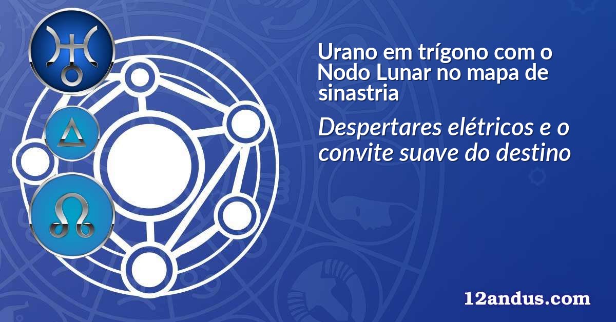Urano em tr&iacute;gono com o Nodo Lunar no mapa de sinastria