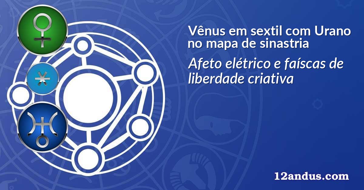 Vênus em sextil com Urano no mapa de sinastria