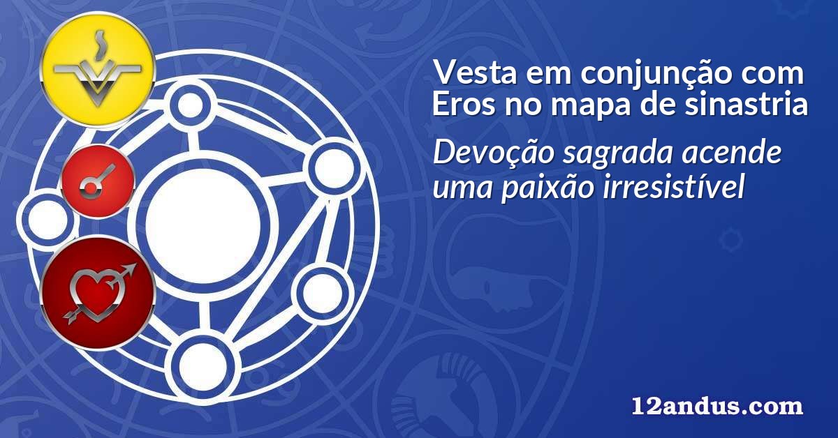 Vesta em conjunção com Eros no mapa de sinastria