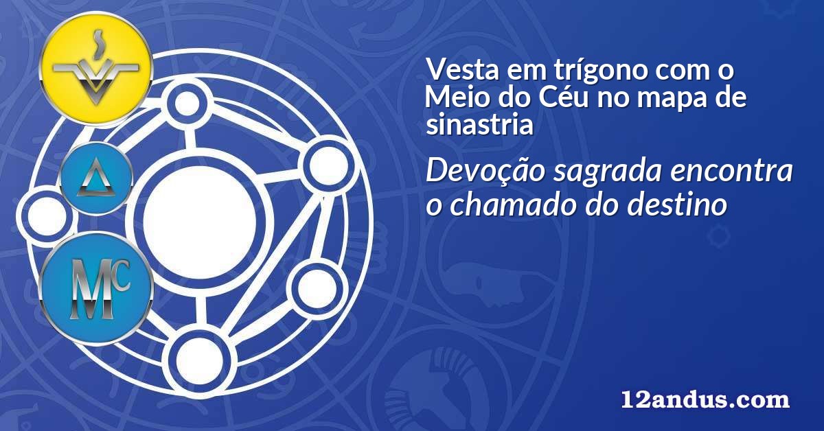 Vesta em trígono com o Meio do Céu no mapa de sinastria